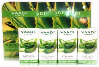 

Vaadi Herbals Value Pack of 4 Aloevera Facial Bar(120 g, Pack of 4)