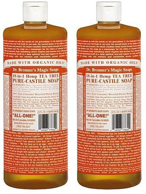 

Dr. Bronner's Magic Soaps Pure-Castile Soap 18-in-1 Hemp Tea Tree Bottle(960 ml)