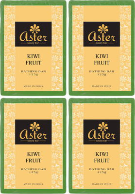 

Aster Luxury Handmade Kiwi Fruit Soap 125g - Pack of 4(500 g, Pack of 4)