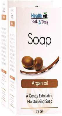 

HealthVit Bath & Body Argan Oil Soap 75g Pack of 2(150 g)