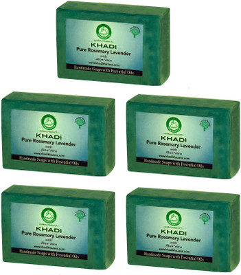 

Khadi Herbal NaturalPure Rosemary Lavender soap(625 g, Pack of 5)