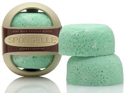 

Spongelle Body Wash Infused Buffer 30+ Washes with Travel Case - Green Apple-Lilac Infusion(290 g)