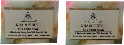 

Khadi Pure NATURAL MIX FRUIT SOAP WITH ESSENTIAL OIL(250 g, Pack of 2)