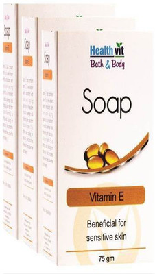 

HealthVit Bath & Body Vitamin E Soap 75g Pack of 3(225 g)