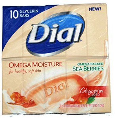 

Dial Omega Moisture 10 Glycerin Bars(80 g, Pack of 10)