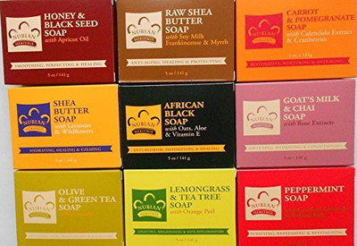 

Trifing Nubian Heritage Assorted Soaps #1 - 9 Pack(141 g, Pack of 9)
