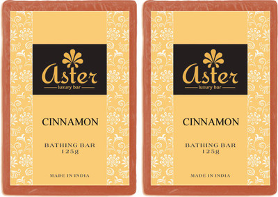 

Aster Luxury Cinnamon Bathing Bar - Pack of 2(125 g, Pack of 2)