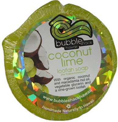 

Bubble Shack Hawaii Loofah Glycerin Soap Coconut Lime Verbena 4 Bars(100 g, Pack of 4)
