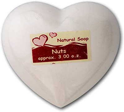 

Dr. Melumad White Heart Shaped Soap Bar Nuts Scented- Dead Sea Cosmetics Vegan(70 g)