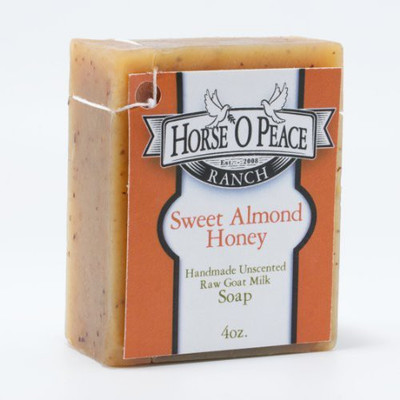 

Horse 'O Peace Ranch Handmade 100% Raw Goat Milk Sweet Almond Honey Soap(120 g)