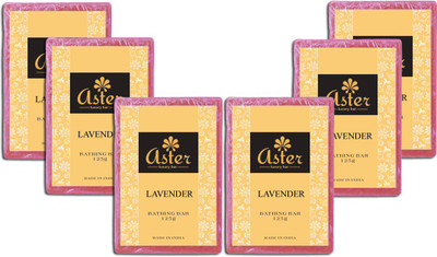 

Aster Luxury Handmade LavenderSoap 125g - Pack of 6(750 g, Pack of 6)