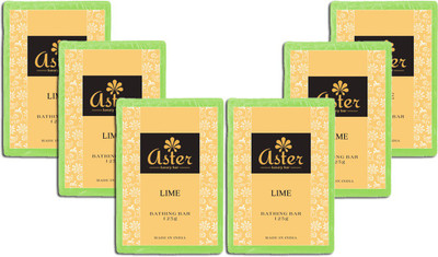 

Aster Luxury Handmade Lime Soap - Pack of 6(750 g, Pack of 6)