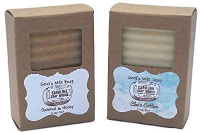 

Carolina Handmade Goat Milk Soap, Oatmeal & Honey And Clean Cotton Scents(141.7 g, Pack of 2)