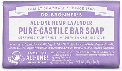 

Dr. Bronner's Magic Soaps Pure-Castile Soap All-One Hemp Lavender Bars (Pack of 6)(140 g, Pack of 6)