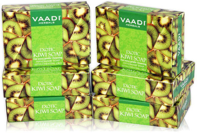 

Vaadi Herbals Exotic Kiwi Soap With Green Apple Extract (75 gms x 6)(75 g, Pack of 6)