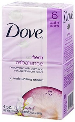 Dove go fresh Beauty Bars Rebalance 6 Each(678 g, Pack of 6)