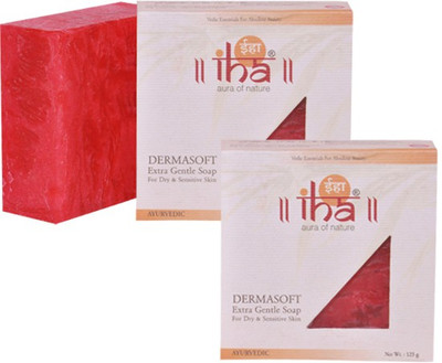 

IHA Ayurvedic Dermasoft Skin Care Soap - Pack of 2 - Premium Herbal(250 g, Pack of 2)