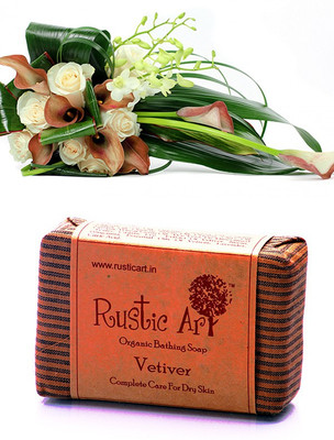 

Rustic Art Organic Vetiver Soap(100 g)