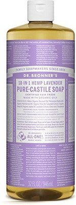 

Dr. Bronner's Fair Trade & Organic Castile Liquid Soap - (Lavender)(946 ml)