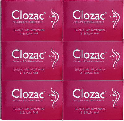

Clozac Anti Acne Soap(450 g, Pack of 6)