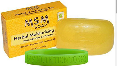 

At Last Naturals MSM Herbal Soap (2 Pack) Includes a My Nutrtion To Go Wrist Band(90 ml)