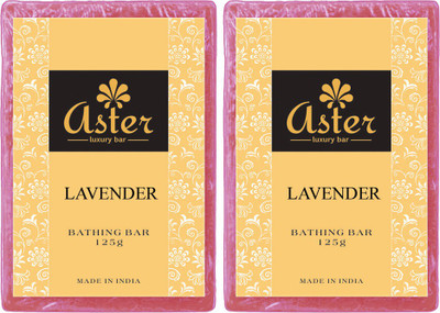 

Aster Luxury Handmade LavenderSoap 125g - Pack of 2(250 g, Pack of 2)