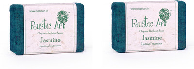 

Rustic Art Organic Jasmine Soap(200 g, Pack of 2)