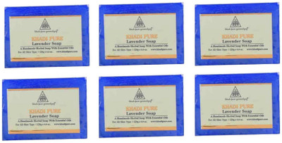 Khadi Pure Natural Handmade Pure Lavender Soap with essential Oil(750 g, Pack of 6) available at flipkart for Rs.355