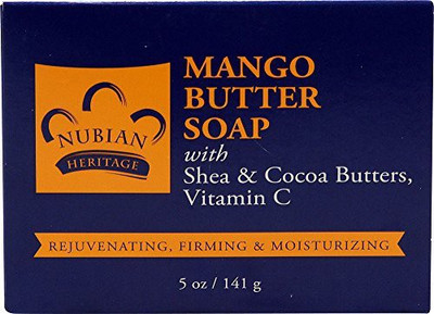 

Nubian Heritage Mango Butter Bar Soap With Shea & Cocoa Butter, Vitamin C(141.7 g, Pack of 3)