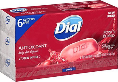 

Dial Glycerin Bar Soap Power Berries 6 Count(678 g, Pack of 6)
