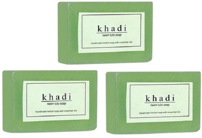 

Khadi Herbal NaturalNeem Tulsi soap - pack of 3(270 g, Pack of 3)