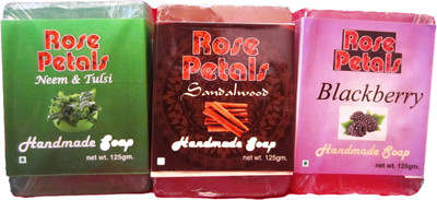 

Anamis Handmade Soaps- Neem & Tulsi, Sandlewood And Blackberry(375 g, Pack of 3)