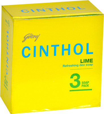 

Cinthol Lime Soap Pack of 3(375 g)