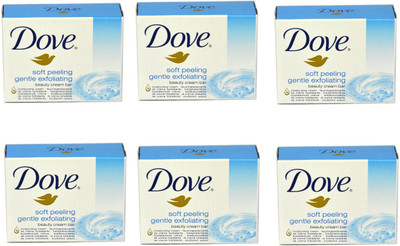 

Dove Soft Pealing Beauty Cream bar ( Pack of 6 )(135 g, Pack of 6)