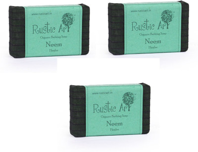 

Rustic Art Organic Neem Soap(300 g, Pack of 3)