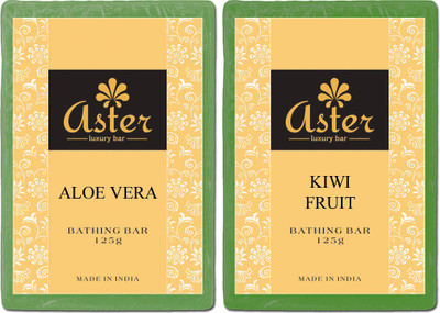 

Aster Luxury Aloe Vera Kiwi Fruit Natural Soap Combo(250 g, Pack of 2)