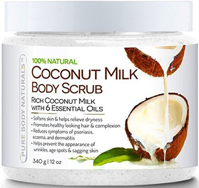 

Pure Body Naturals Coconut Milk Body Scrub With Dead Sea Salt Soap(340.08 g)
