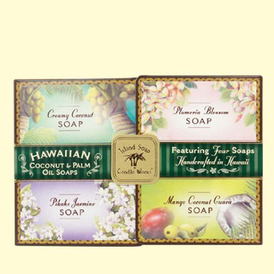 

Island Soap & Candle Works Hawaiian Coconut & Palm Oil Soap Set(300 g)