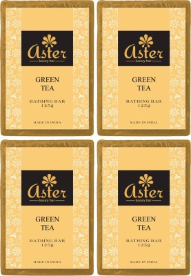 

Aster Luxury Green Tea Bathing Bar 125g - Pack of 4(500 g, Pack of 4)