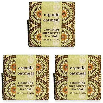 

Greenwich Bay Trading Company Organic Oatmeal Exfoliating Shea Butter Spa Soap(179.959 g, Pack of 3)