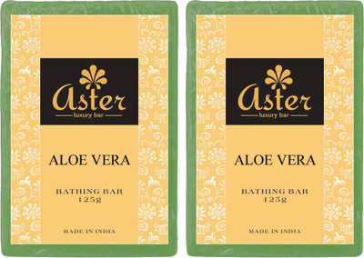 

Aster Luxury Handmade Aloe Vera Soap 125g - Pack of 2(250 g, Pack of 2)