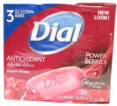 

Dial AntiOxidant with Power Berries Vitamin Infused Glycerin Bar Soap 3 bars (pack of 2)(339 g, Pack of 2)