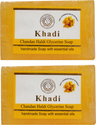 

Khadi Herbal NaturalChandan Haldi Glycerine Soap Pack Of 2(250 g, Pack of 2)