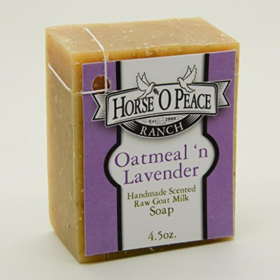 

Horse 'O Peace Ranch Handmade Herbal 100% Raw Goat Milk Lavender 'n Oatmeal Soap (1 Pack)(135 ml)