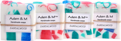 Aden & M Sandalwood Soap - Pack of 4(95 g, Pack of 4)