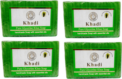 

Khadi Herbal NaturalPure Glycerine Khus Soap(500 g, Pack of 4)