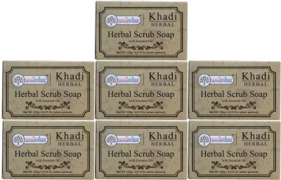 

Khadi Rishikesh Herbal Mint Rosemerry Scrub Soap-Pack of 7 Each(125 g, Pack of 7)