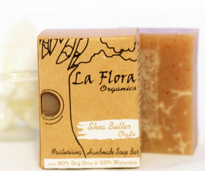 

La Flora Organics Shea butter & Oats Scrub handmade soap bar(100 g)