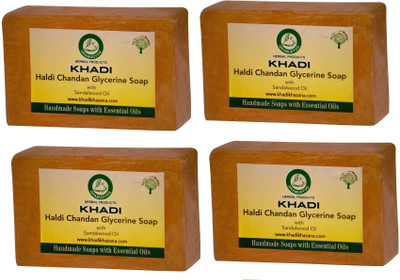 

Khadi Herbal NaturalChandan Haldi Glycerine Soap(500 g, Pack of 4)