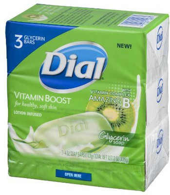

Dial Glycerin Soap Bar Vitamin Boost - 3 CT(339 g, Pack of 3)